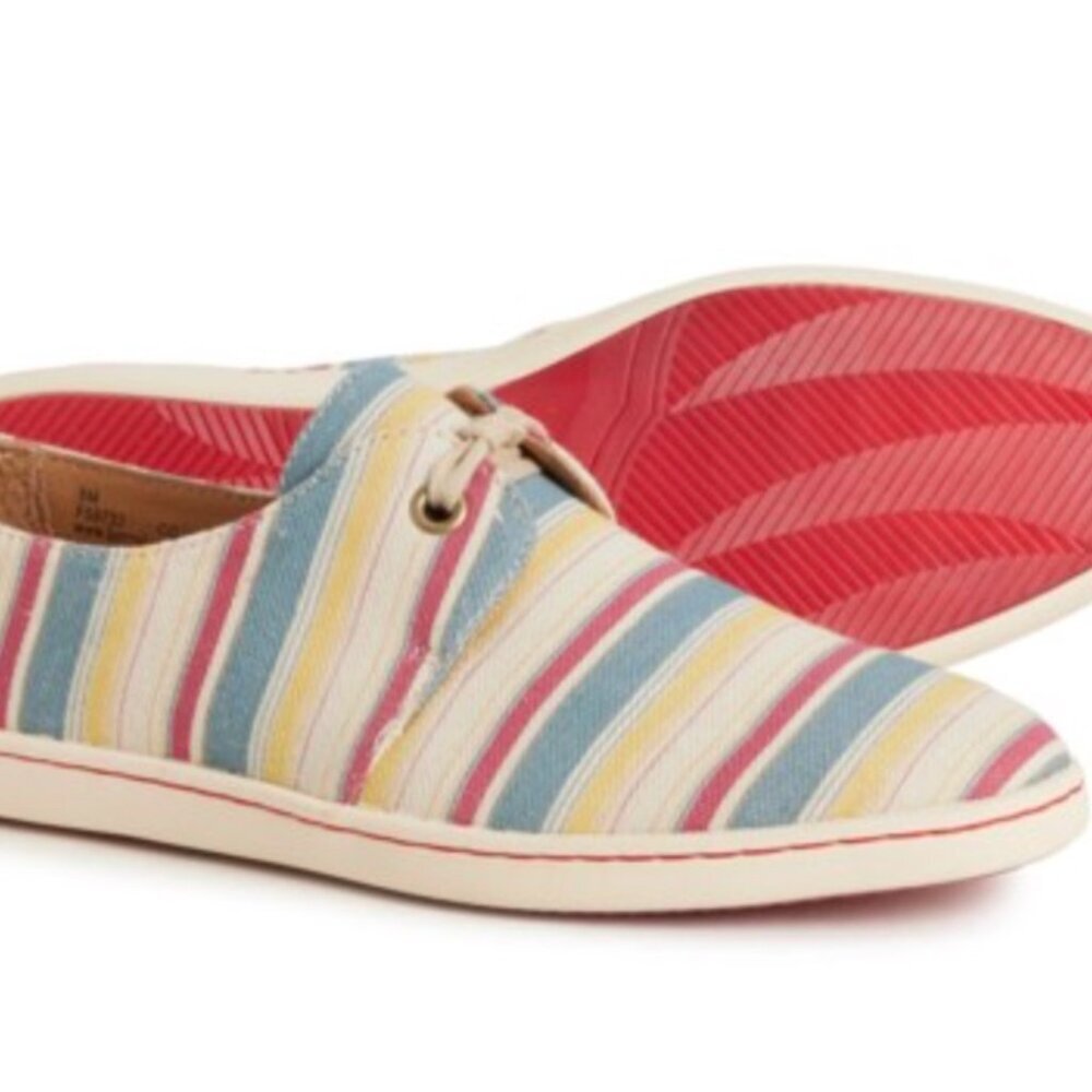 Born Datil Striped Canvas Sneakers Size 6 - Picture 2 of 10